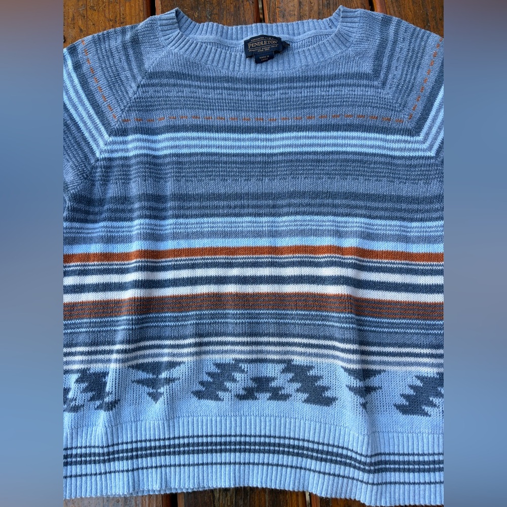 Pendleton Raglan Aztec Multicolor Patterned Crewn… - image 3
